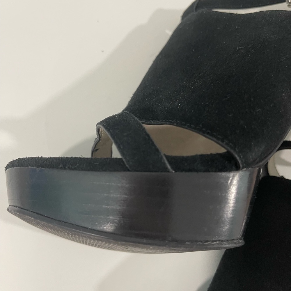 MICHAEL Kors Black Suede Heeled Sandals Size 8.5M - Picture 11 of 15